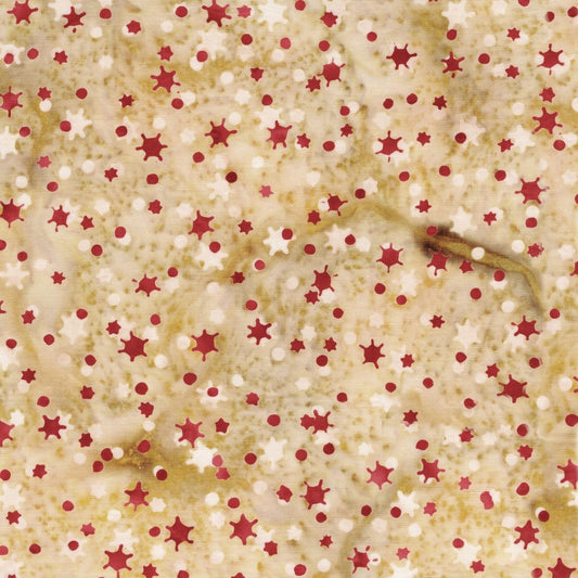 Lumin Fabrics Retro Holidays Retro Stars Brown Tawny retro Christmas fabric
