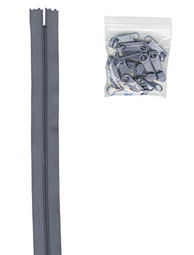 Patterns Byannie 4 Yards of 16mm #4.5 Zipper Chain and 16 Ex-Large Gunmetal
