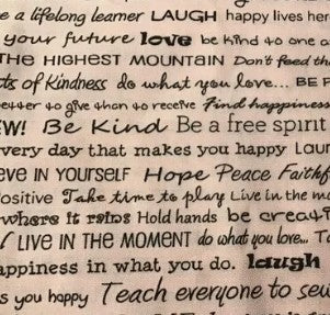 Free Spirit The Dress Words To Live By Laura Heine multicolor fabric