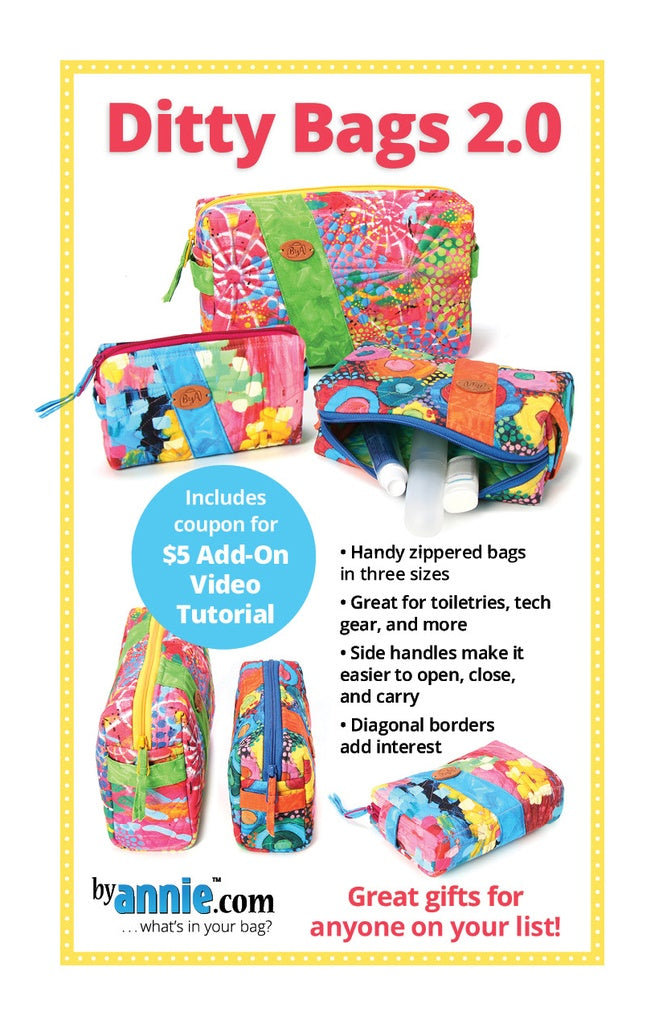 Ditty Bags 2.0 pattern by ByAnnie quilting