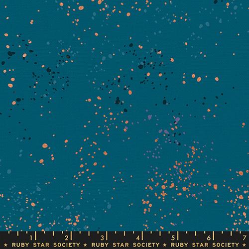 Ruby Star Speckled Canvas Metallic Teal RS1117 53LM canvas