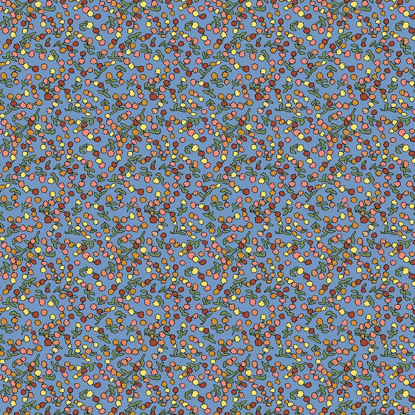 Windham Laura Heine Flowers on Main Ditsy Buds Sky 54895-1 fabric