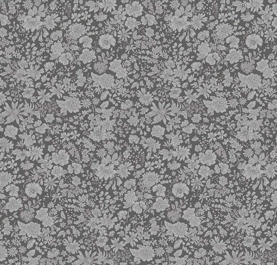 Liberty Emily Belle Charcoal Tana Lawn cotton fabric