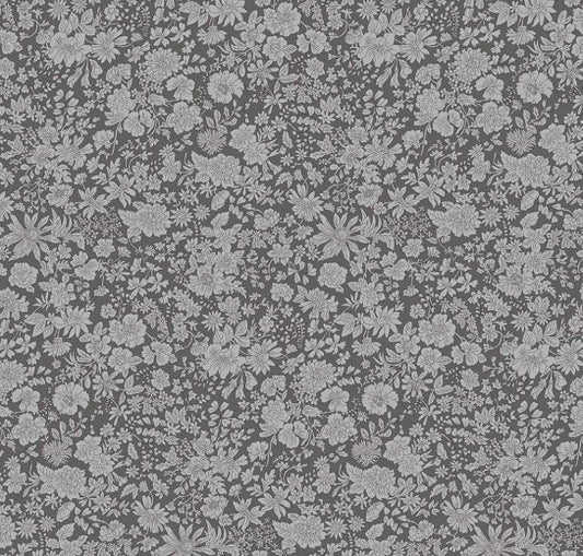 Liberty Emily Belle Charcoal Tana Lawn cotton fabric