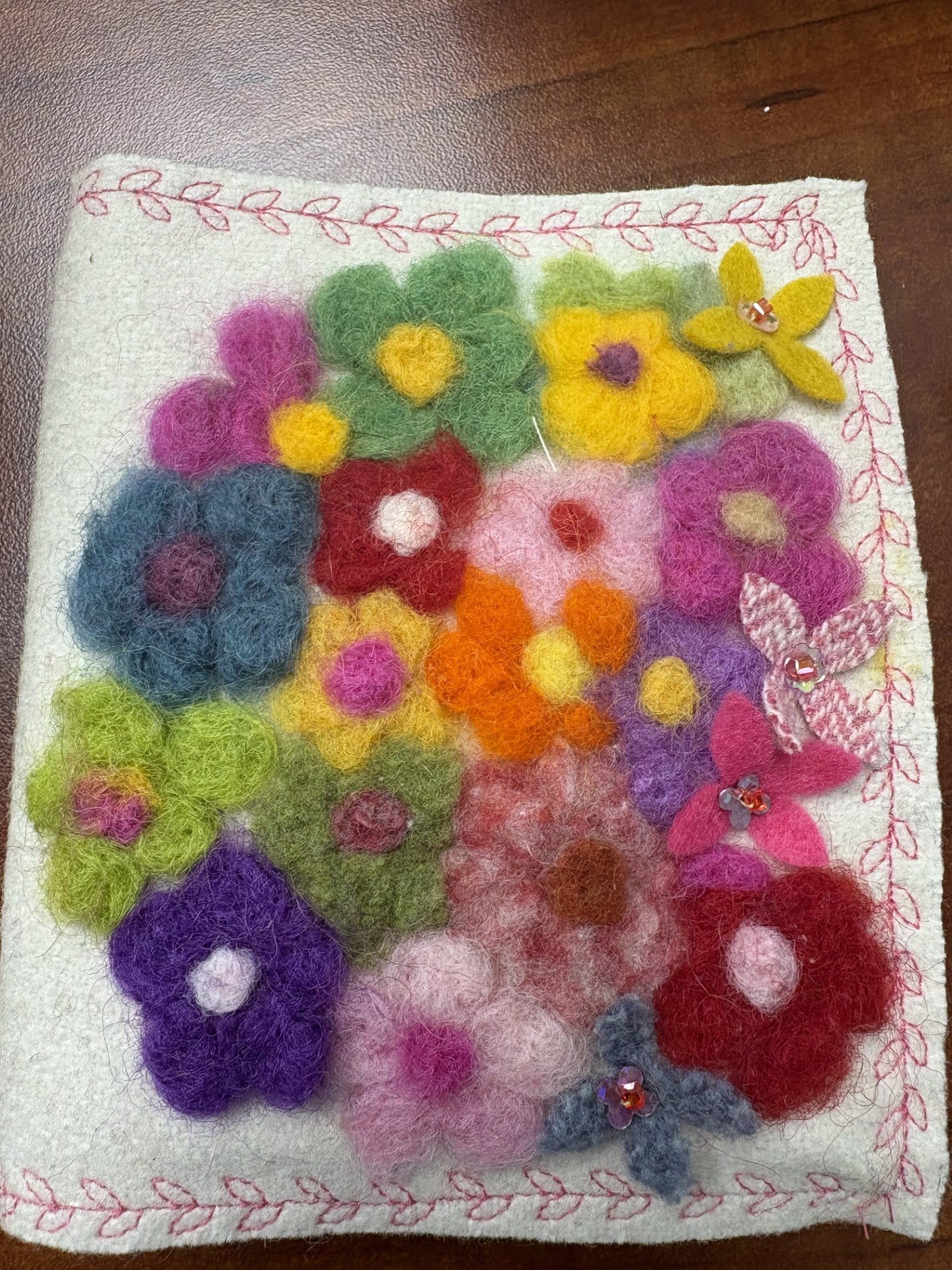 Handmade Sewing Books Colorful Flowers