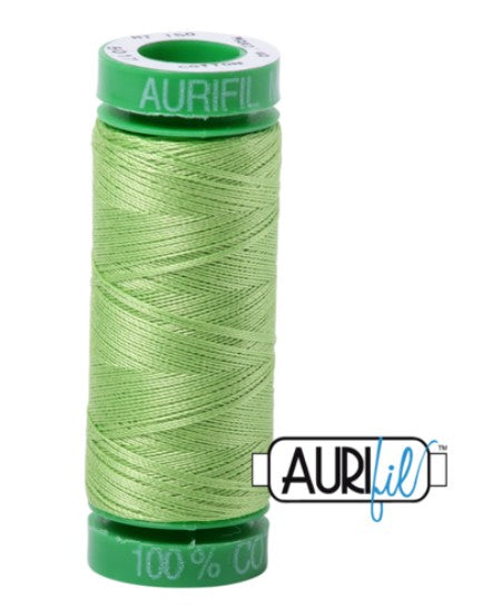Aurifil Cotton Mako 40wt 150m shining green thread spool