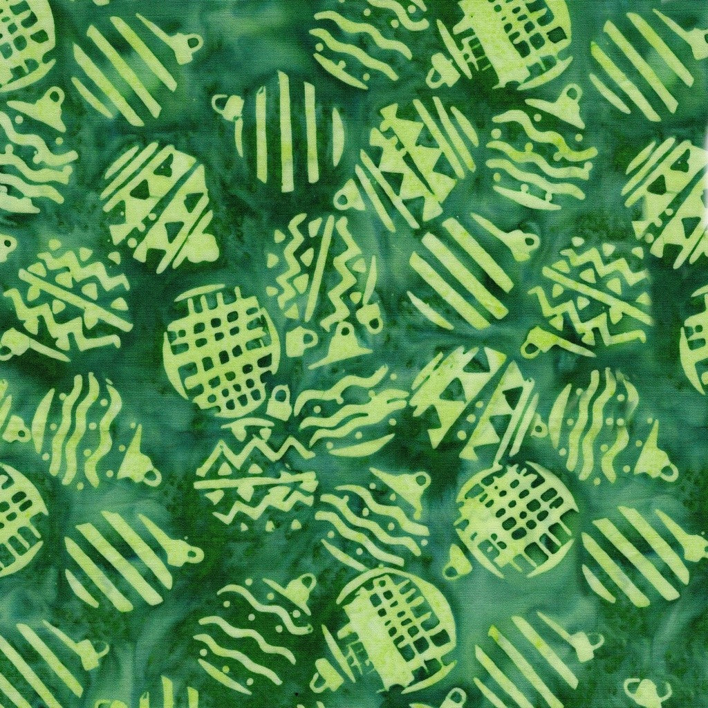 Lumin Fabrics - Retro Holidays - Carol Moellers - Retro Quilted Ornaments Green Frog