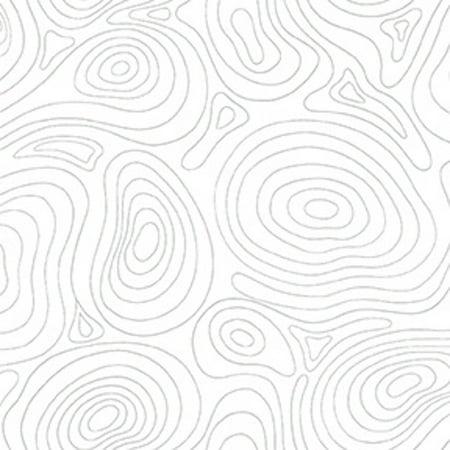 Blank Lower the Volume Topography 1958-01 White quilting fabric