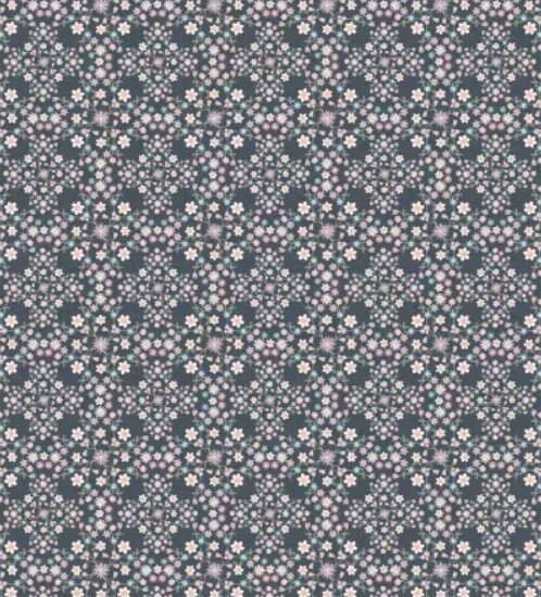Poppie Cotton Le Petit Escargot Blooms and Vines grey SL26415 by Lori Woods