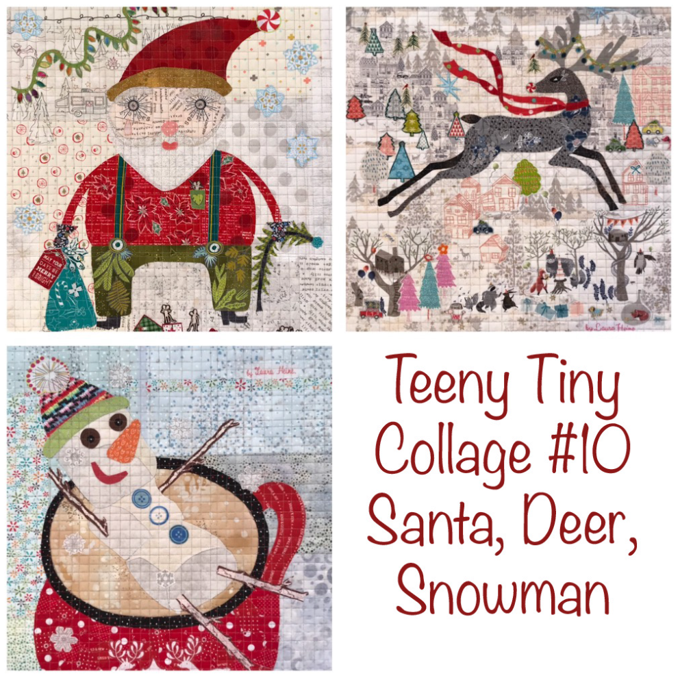 Group #10 Santa, Snowman, Deer - Teeny Tiny Collage Patterns