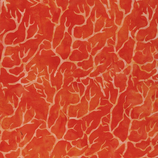 Island Batik Boo Bash Branches quilting fabric in Orange Copper, a hand-dyed Halloween batik