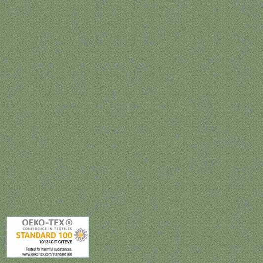 Petits Points Dark Green tonal pin-dot quilting cotton by Stof for Blank Quilting