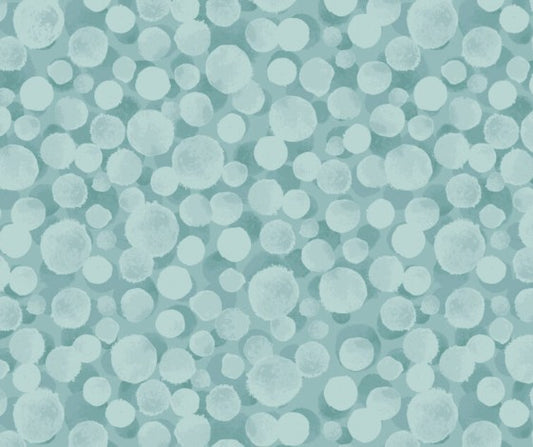 Lewis & Irene Bumbleberries Duck Egg BB033 teal quilting cotton