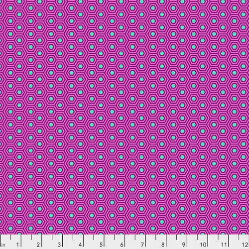 Tula Pink Hexy Thistle purple Free Spirit quilting fabric
