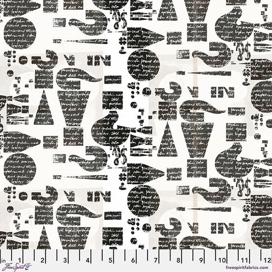 FreeSpirit PUNC*T Discourse Meg modern mark-making quilting cotton by e bond