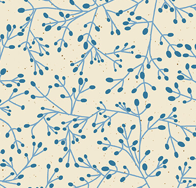 Benartex Tallium Tangle Blue Wishflower quilting cotton