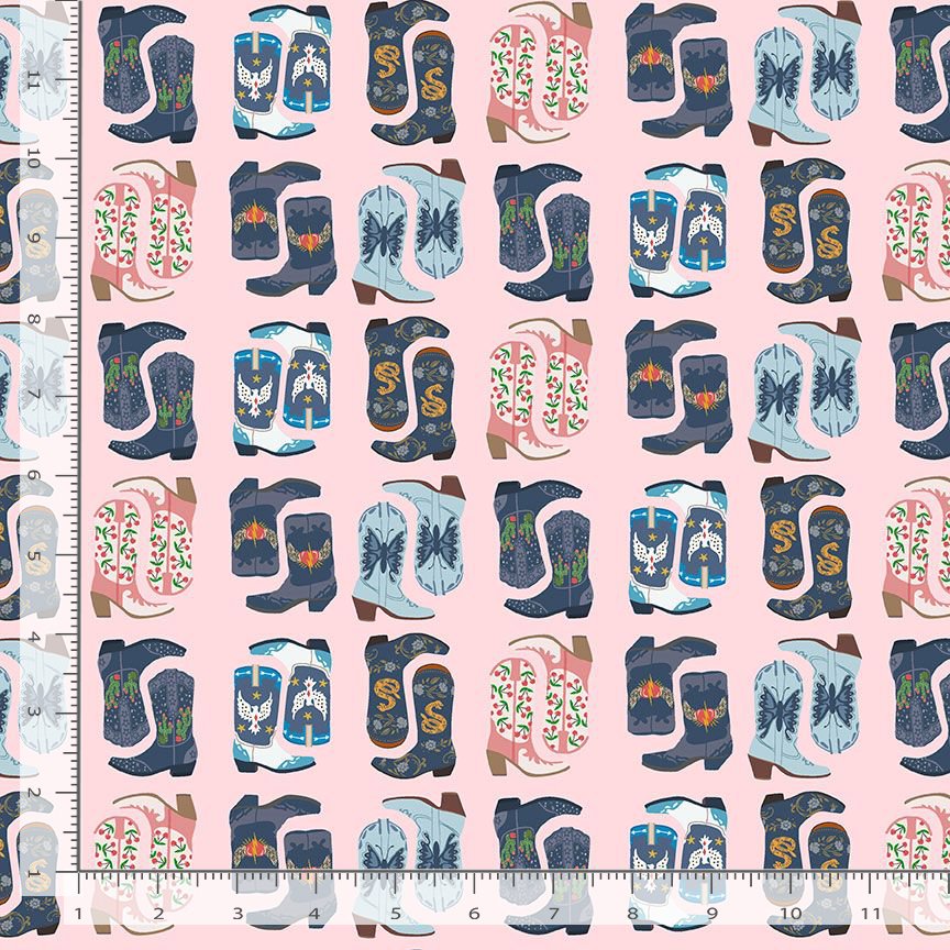 Dancing Boots novelty quilting fabric Timeless Treasures