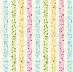 Daydreamer Floral Stripe Multi quilting cotton fabric