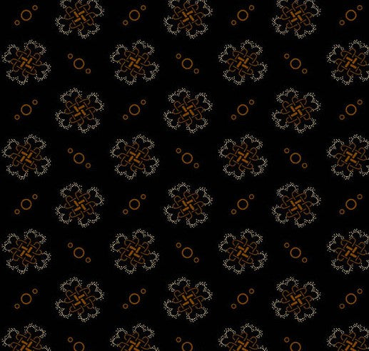 Andover Bridgeport Black Quatrefoil A-5602-K quilting cotton Jo Morton
