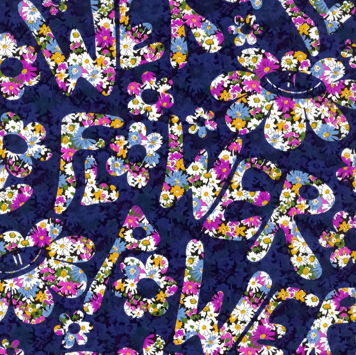 Liberty Flower Power C floral cotton lawn fabric