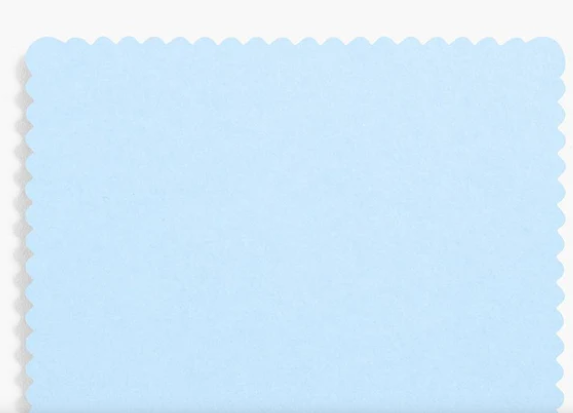 Paper Source blue scallop card stationery gift