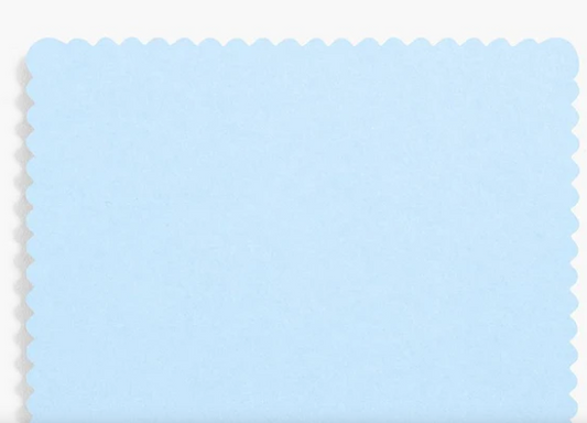Paper Source blue scallop card stationery gift