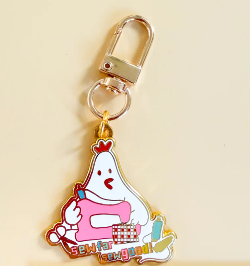 Minki Kim - Sewing Chicken Enamel Charm 2