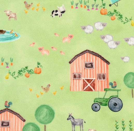 Robert Kaufman - Farm Charm - SRKD-23275-270 MEADOW