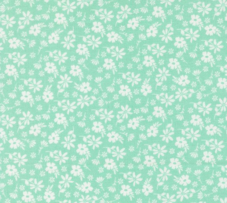 Moda Delightfully Yours Aqua 37701-17 cotton quilting fabric