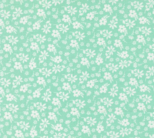 Moda Delightfully Yours Aqua 37701-17 cotton quilting fabric