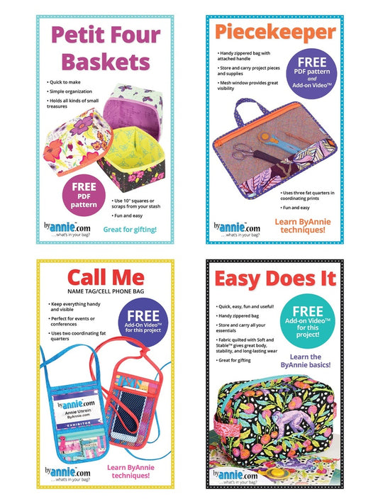 ByAnnie Basics Packet 4 patterns bag making