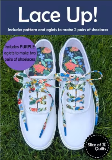 Lace Up Pattern With Purple Aglets
