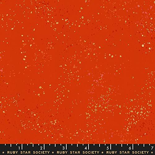 Ruby Star Society Speckled Metallic Warm Red quilting cotton