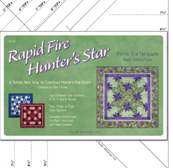 Studio 180 Design Rapid Fire Hunter's Star Petite precision ruler by Deb Tucker