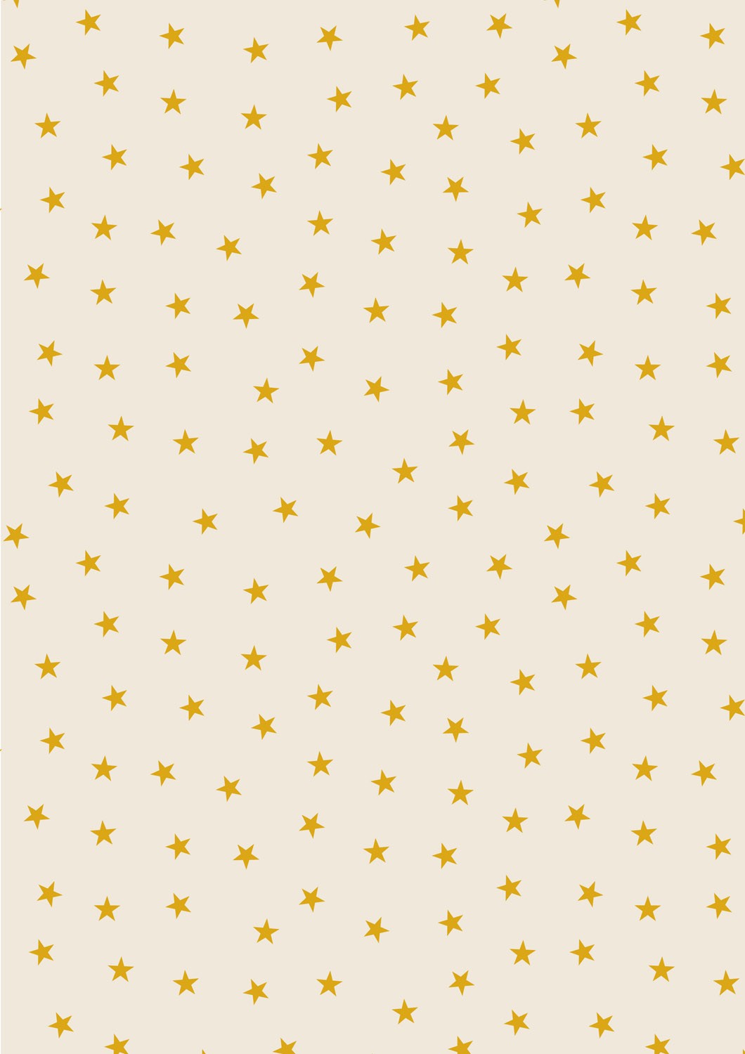Lewis and Irene - Christmas in Bluebell Wood - Gold stars on cream (with gold metallic) - C143A