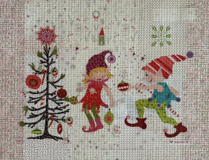 Merriment Christmas collage quilt pattern by Laura Heine