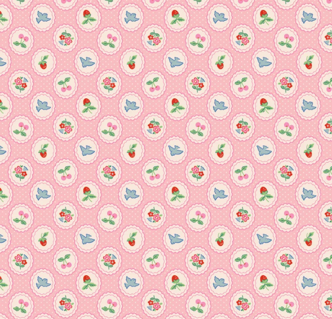 Poppie Cotton - Bluebells & Buttercups - Chirp & Charm Pink
