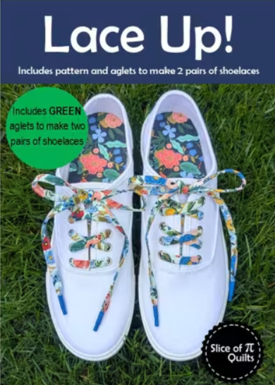 Lace Up Pattern With Green Aglets