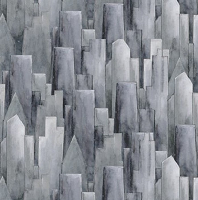 Let's Get Building 4401-90 grey baby novelty quilting cotton