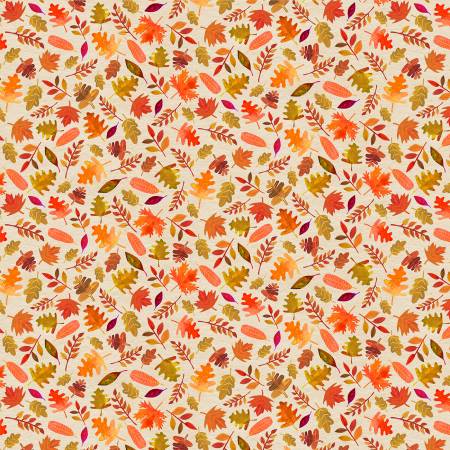 Michael Miller Autumn Leaves Tan neutral fall quilting fabric