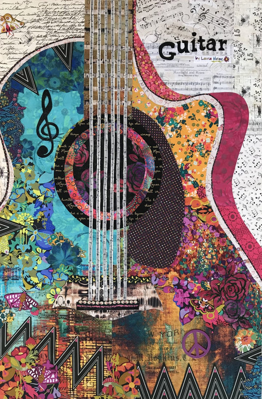 Guitar Collage Fabric Kit