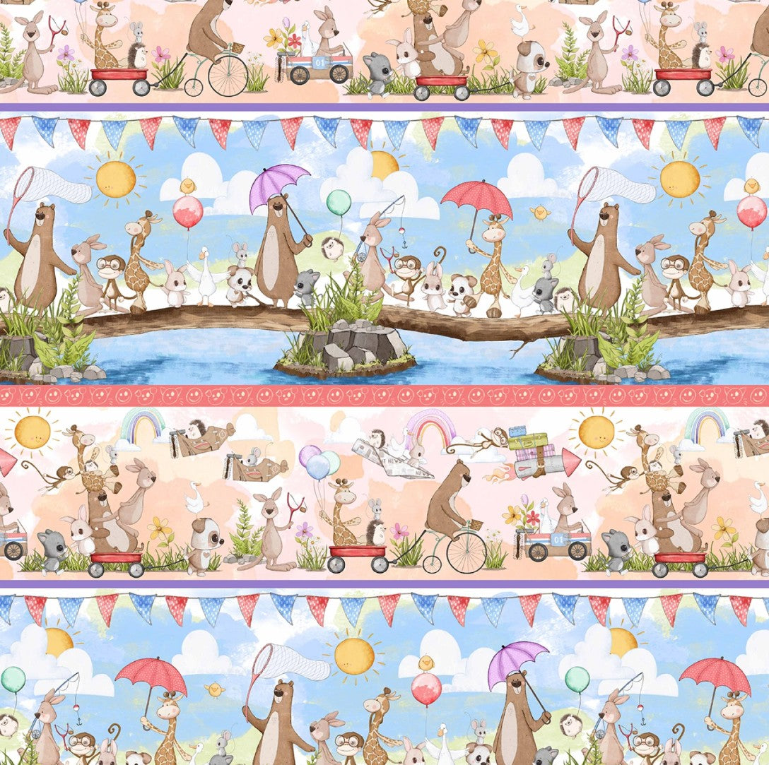 Michael Miller Multi Make Believe Parade baby multicolor fabric
