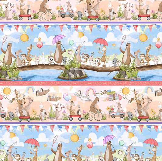Michael Miller Multi Make Believe Parade baby multicolor fabric