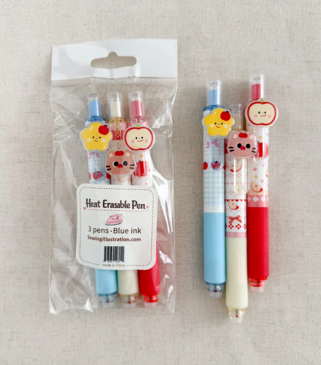 Minki Kim - Sweet Heat Erasable Fabric Pen set - 3 pen