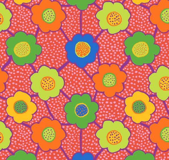 Kaffe Fassett Floral Connections Red quilting fabric