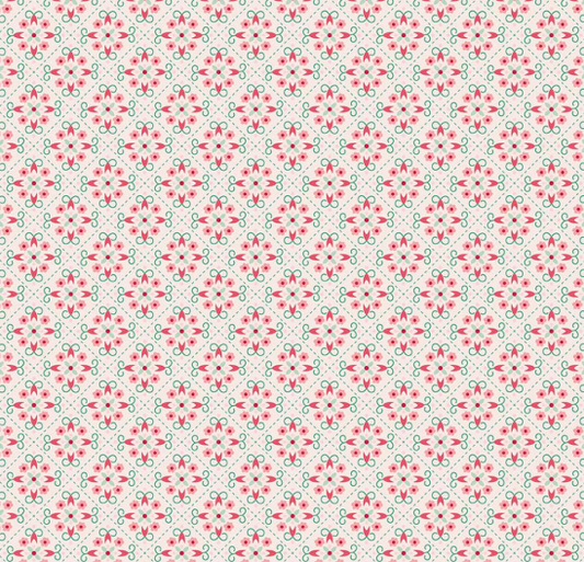 Riley Blake - Berry & Sage - Lori Holt - Wallpaper Latte C17398 Fabric