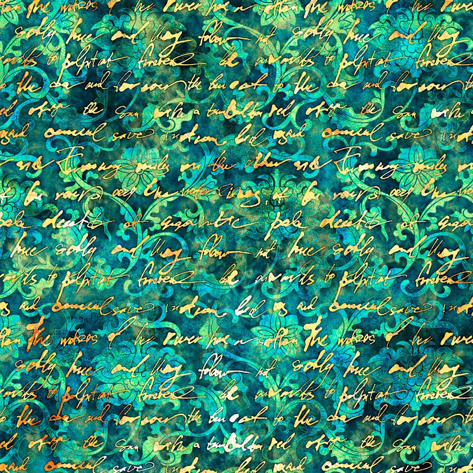 QT Pandora 27188-Q Aqua quilting cotton