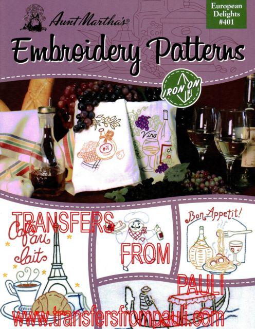 Aunt Martha's Iron-On Transfer Books European Delights 401