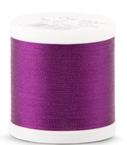Spool of Madeira Polyneon 40wt machine embroidery thread in Pansy, color 1633