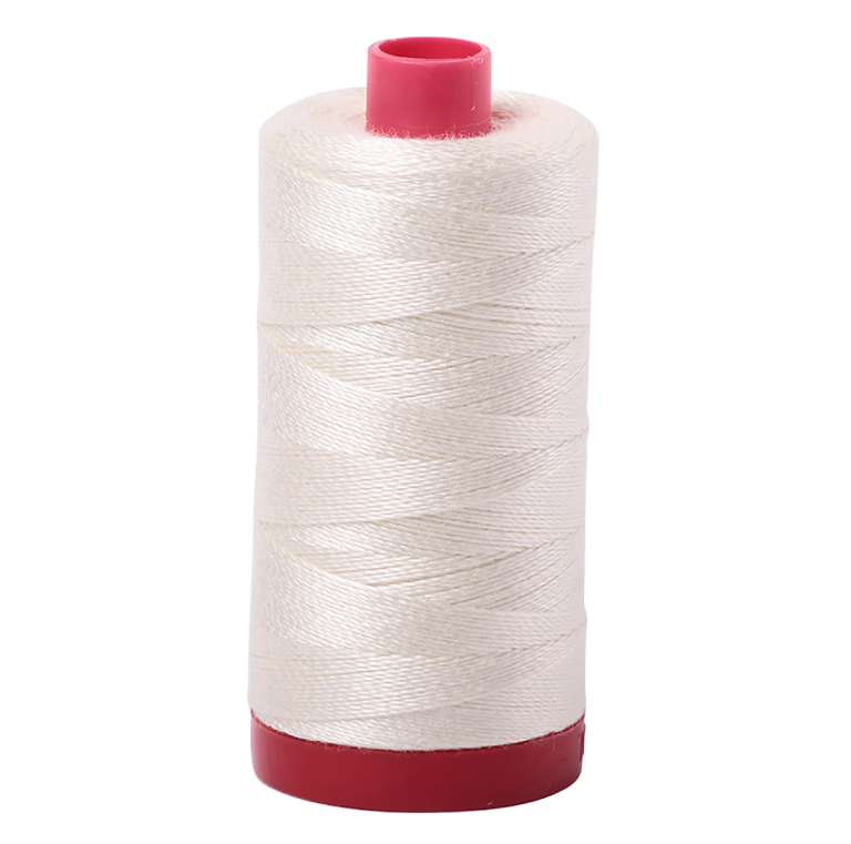 Aurifil - Cotton Embroidery Thread Solid 12wt 356yds - Chalk 2026